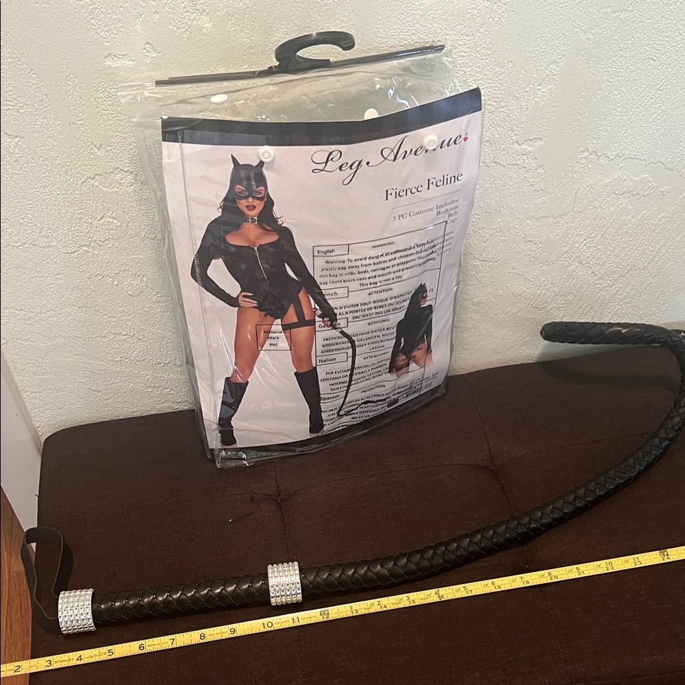 #1630*Black Cat-woman 3-Piece &!A Switch Halloween Costume Set - Picture 8 of 17